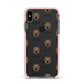 Westiepoo Icon with Name Apple iPhone Xs Max Impact Case Pink Edge on Black Phone