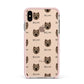 Westiepoo Icon with Name Apple iPhone Xs Max Impact Case Pink Edge on Gold Phone