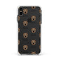 Westiepoo Icon with Name Apple iPhone Xs Max Impact Case White Edge on Black Phone