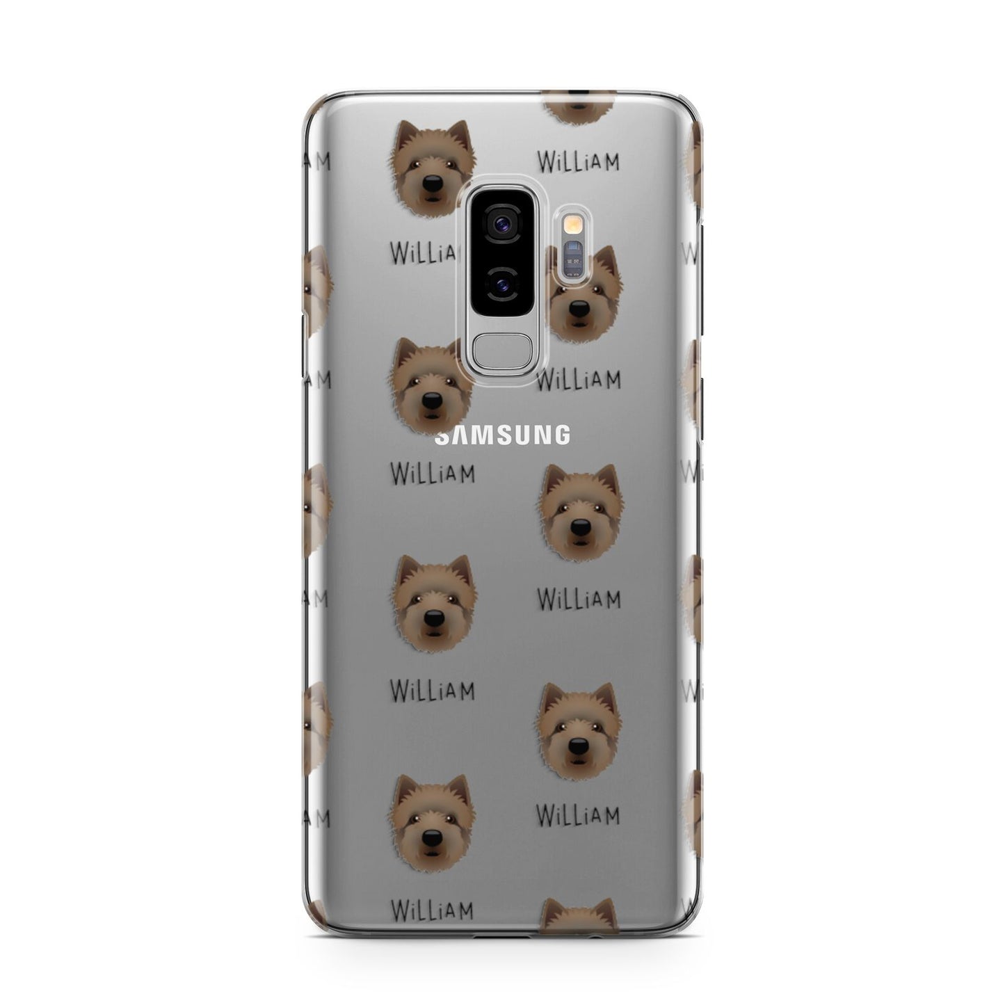Westiepoo Icon with Name Samsung Galaxy S9 Plus Case on Silver phone