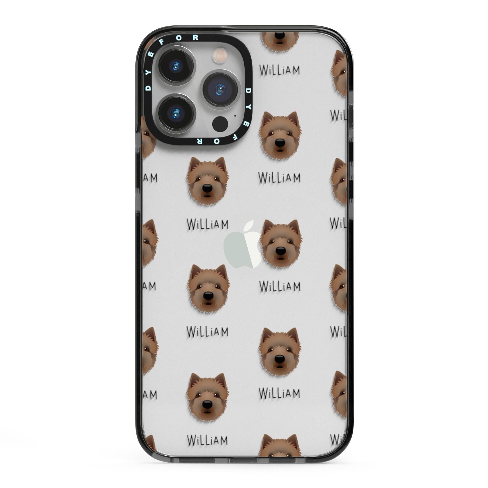 Westiepoo Icon with Name iPhone 13 Pro Max Black Impact Case on Silver phone