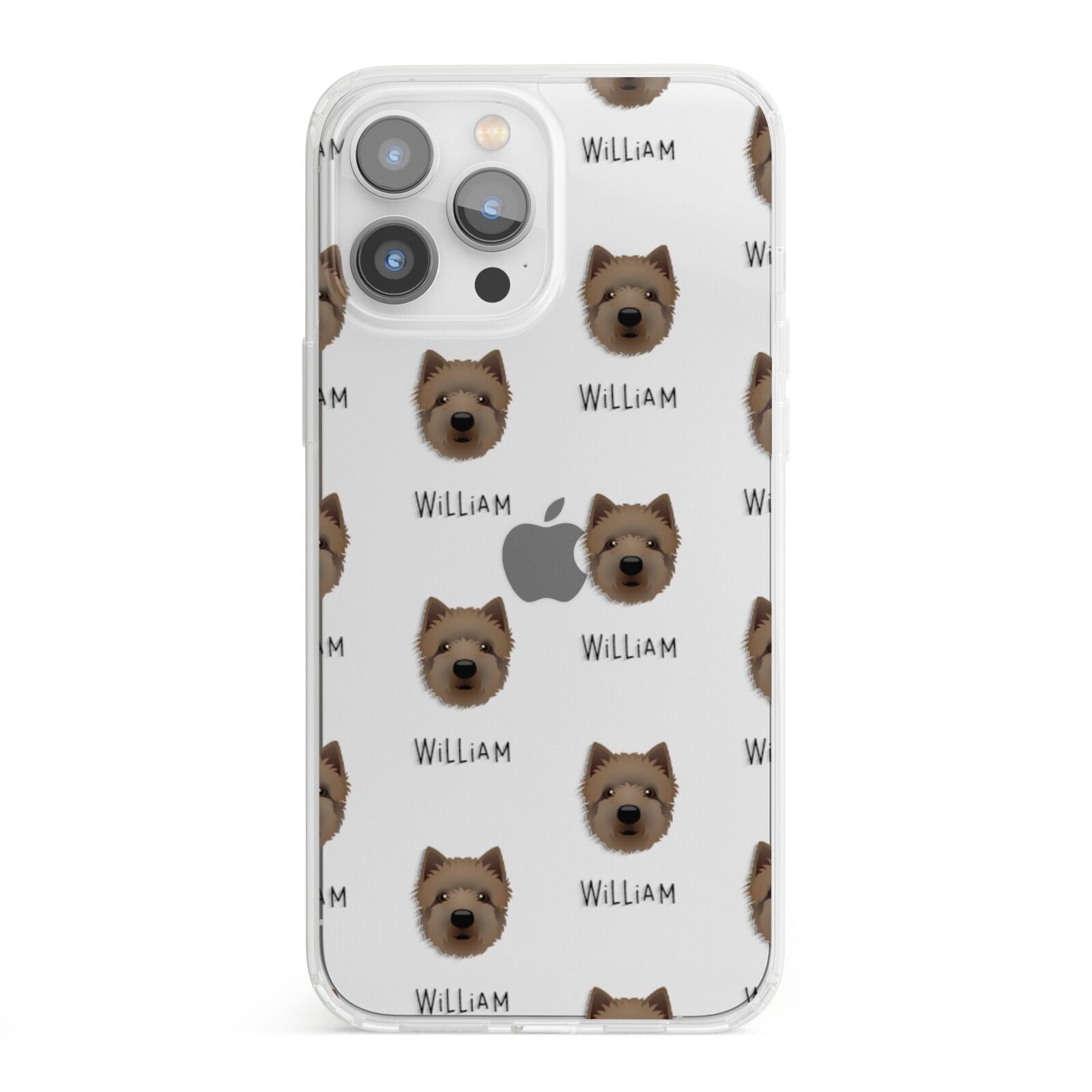 Westiepoo Icon with Name iPhone 13 Pro Max Clear Bumper Case