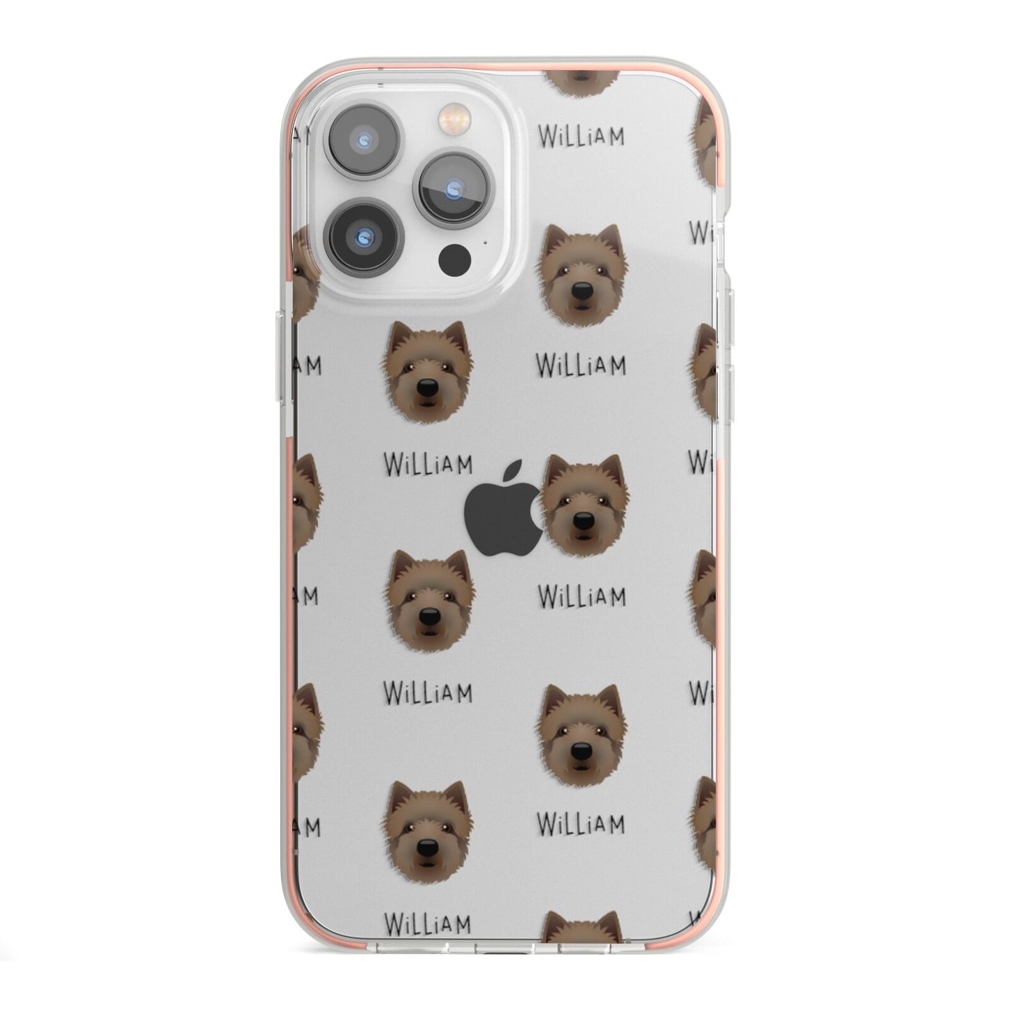 Westiepoo Icon with Name iPhone 13 Pro Max TPU Impact Case with Pink Edges