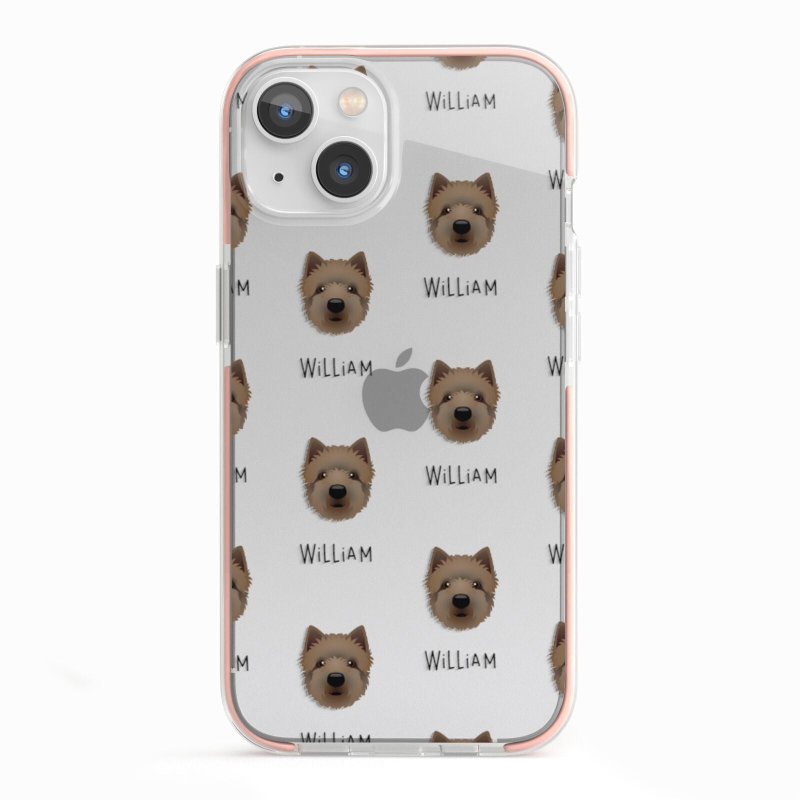 Westiepoo Icon with Name iPhone 13 TPU Impact Case with Pink Edges