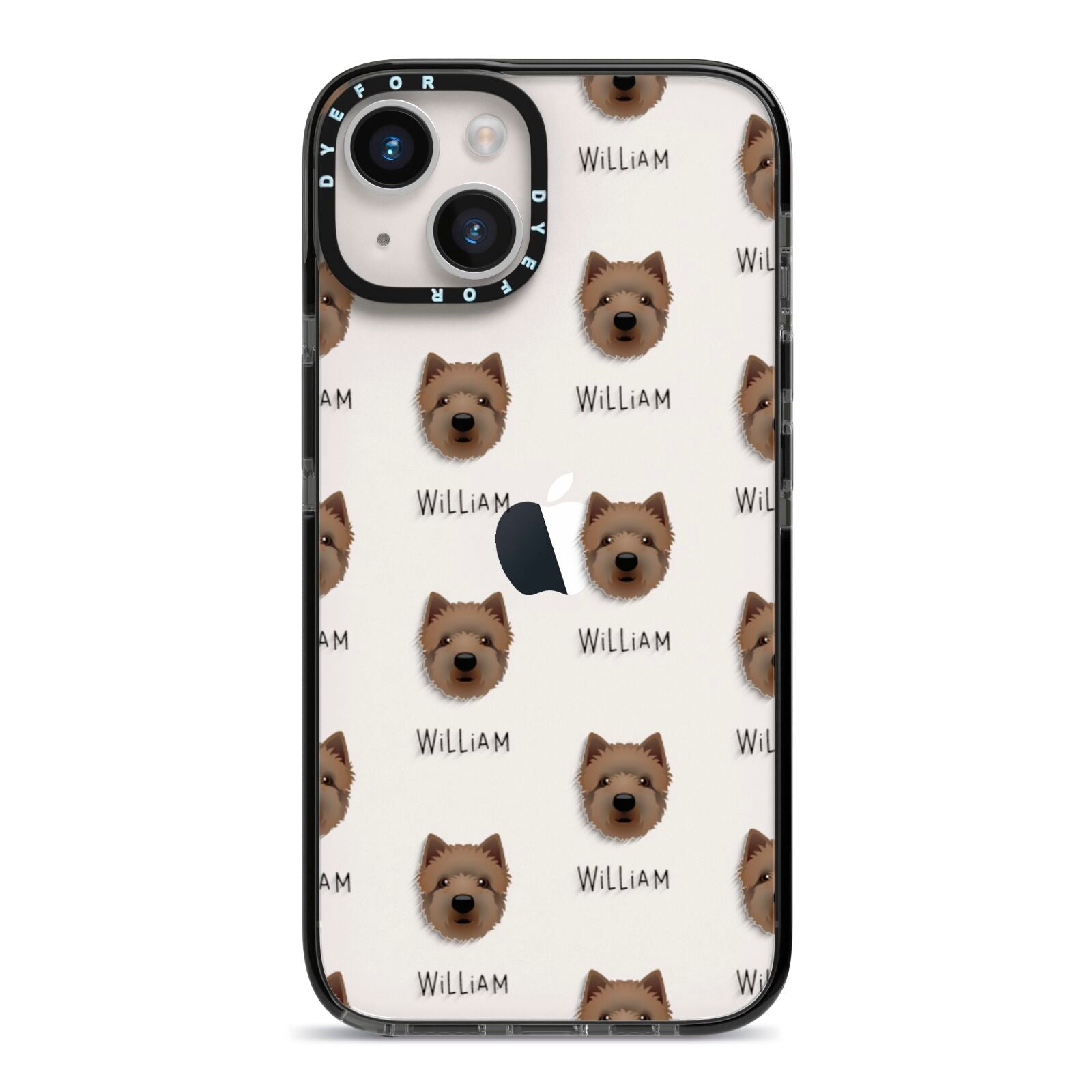 Westiepoo Icon with Name iPhone 14 Black Impact Case on Silver phone