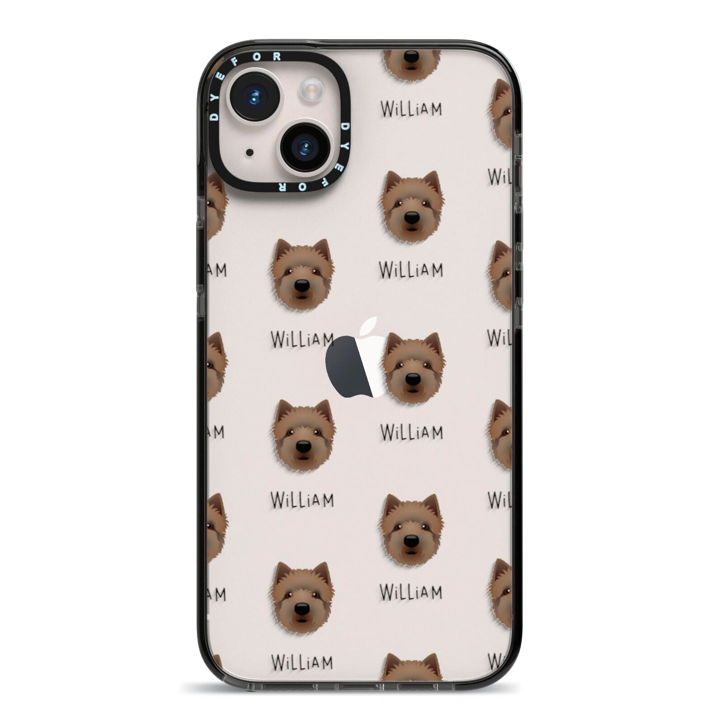Westiepoo Icon with Name iPhone 14 Plus Black Impact Case on Silver phone