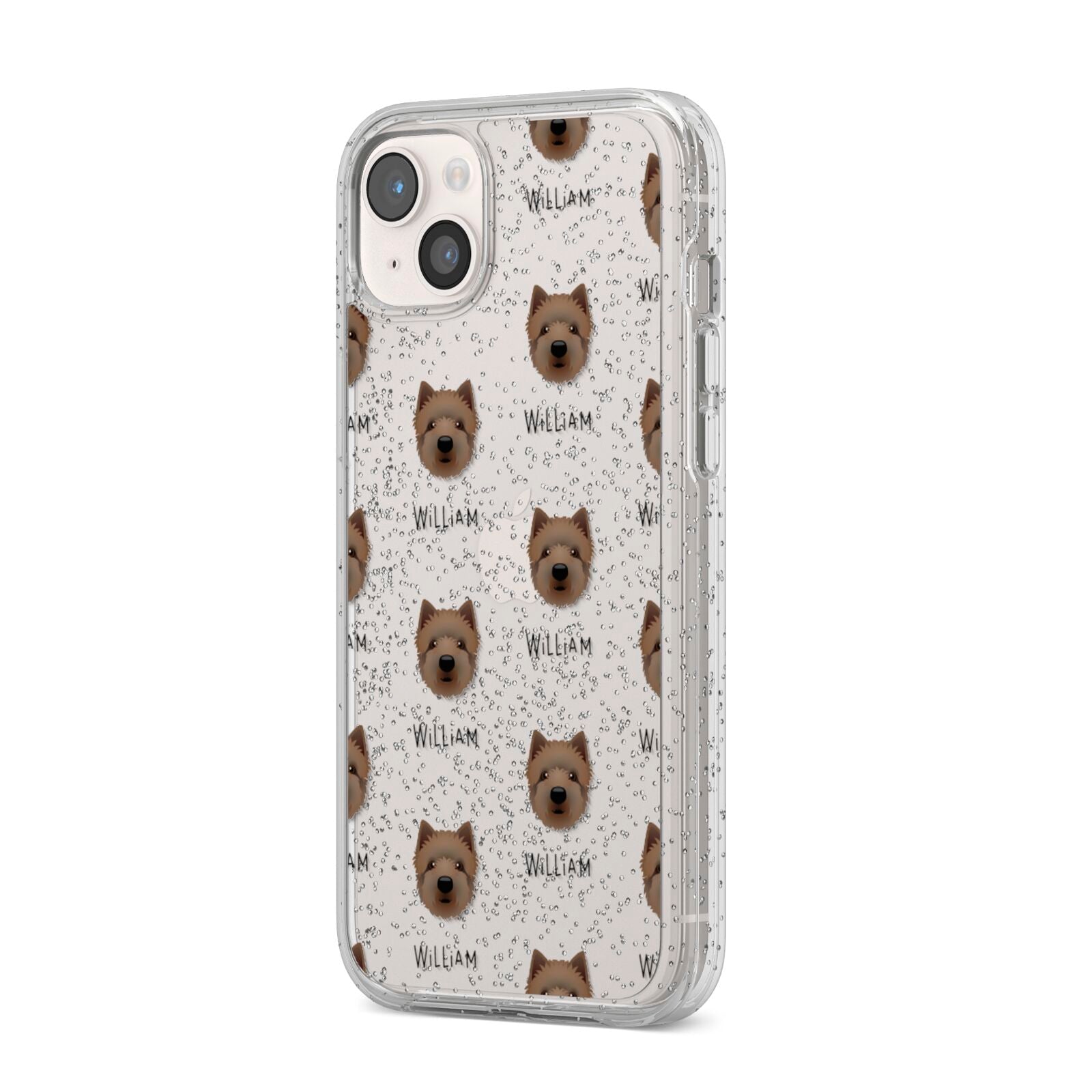 Westiepoo Icon with Name iPhone 14 Plus Glitter Tough Case Starlight Angled Image