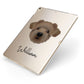 Westiepoo Personalised Apple iPad Case on Gold iPad Side View