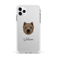 Westiepoo Personalised Apple iPhone 11 Pro Max in Silver with White Impact Case
