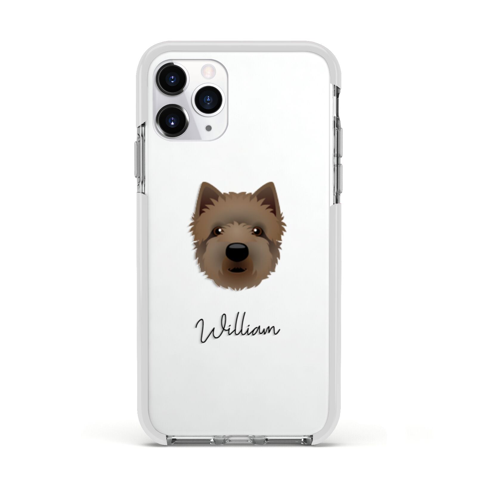 Westiepoo Personalised Apple iPhone 11 Pro in Silver with White Impact Case