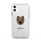 Westiepoo Personalised Apple iPhone 11 in White with White Impact Case