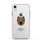 Westiepoo Personalised Apple iPhone XR Impact Case Pink Edge on Silver Phone