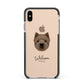 Westiepoo Personalised Apple iPhone Xs Max Impact Case Black Edge on Gold Phone