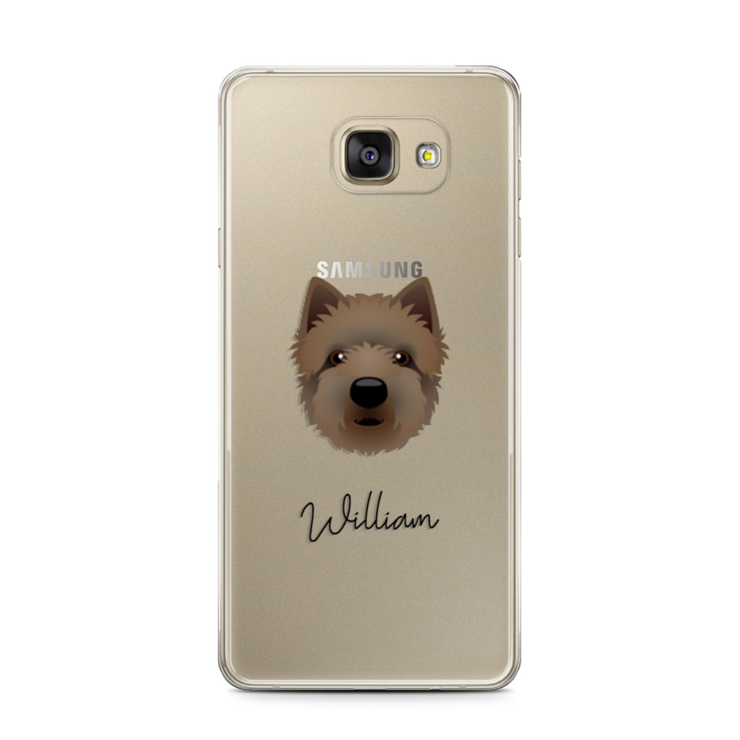 Westiepoo Personalised Samsung Galaxy A7 2016 Case on gold phone