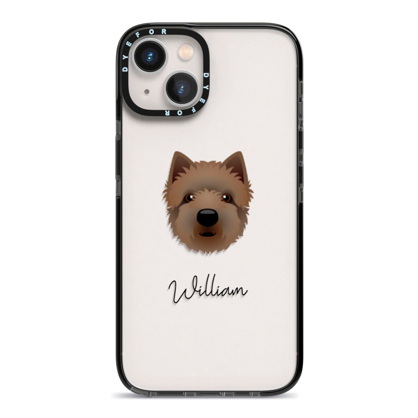 Westiepoo Personalised iPhone 13 Black Impact Case on Silver phone