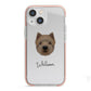 Westiepoo Personalised iPhone 13 Mini TPU Impact Case with Pink Edges