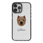 Westiepoo Personalised iPhone 13 Pro Max Black Impact Case on Silver phone