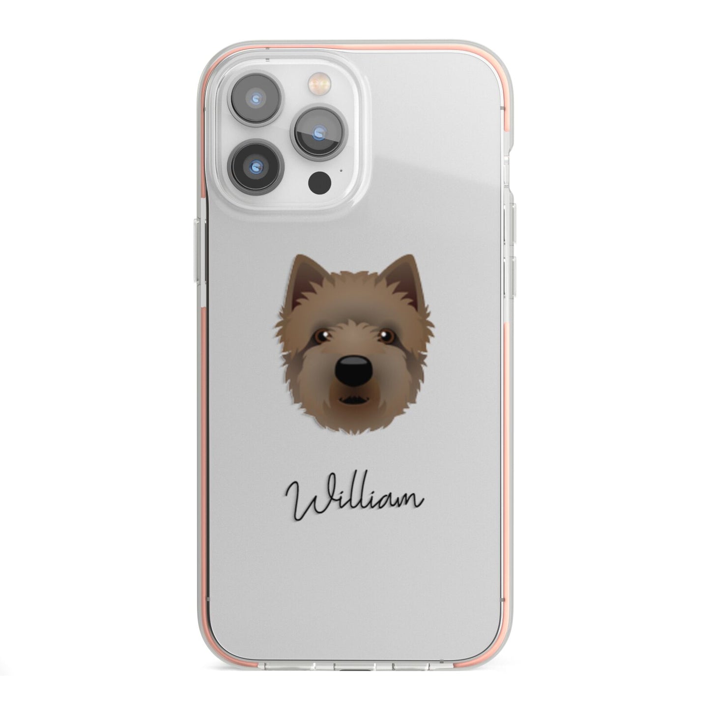 Westiepoo Personalised iPhone 13 Pro Max TPU Impact Case with Pink Edges