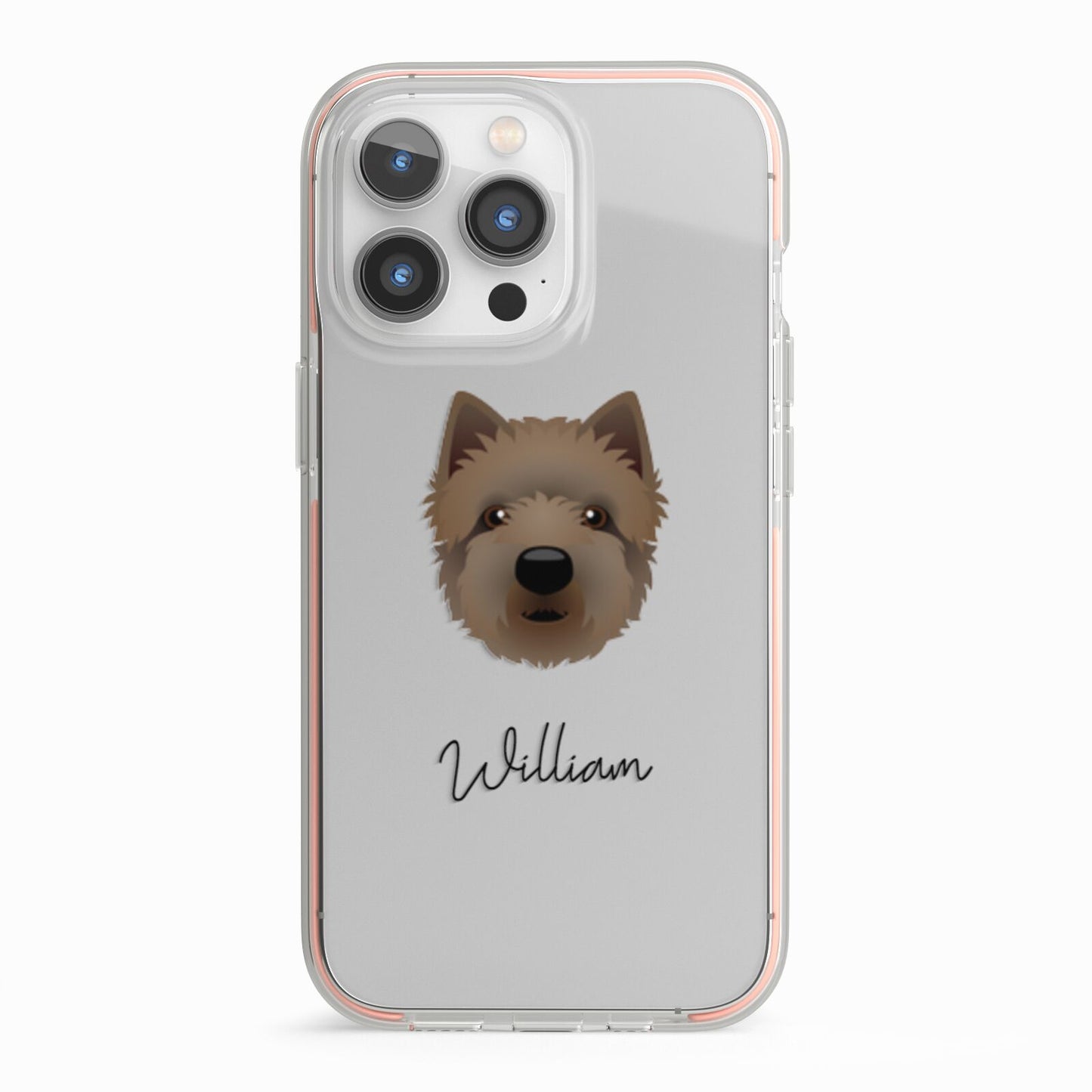 Westiepoo Personalised iPhone 13 Pro TPU Impact Case with Pink Edges