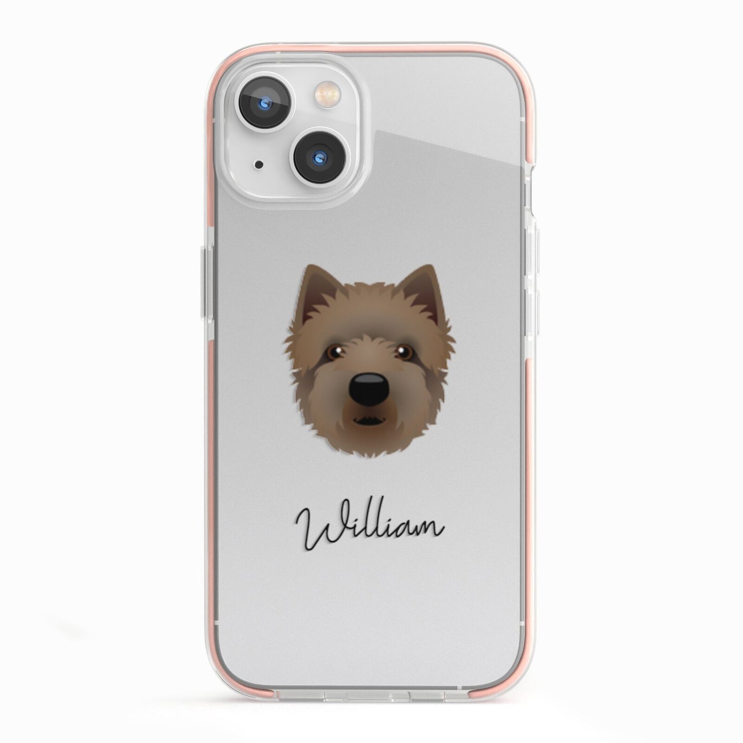Westiepoo Personalised iPhone 13 TPU Impact Case with Pink Edges