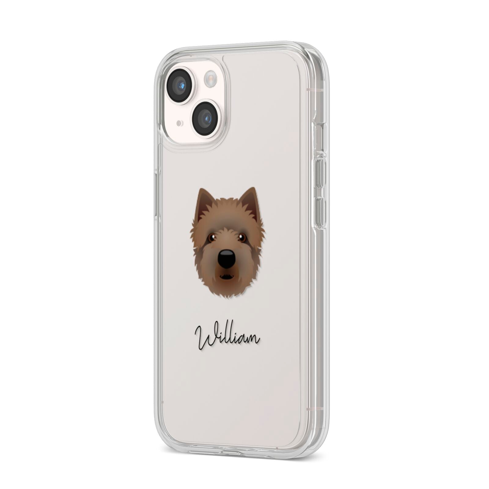 Westiepoo Personalised iPhone 14 Clear Tough Case Starlight Angled Image