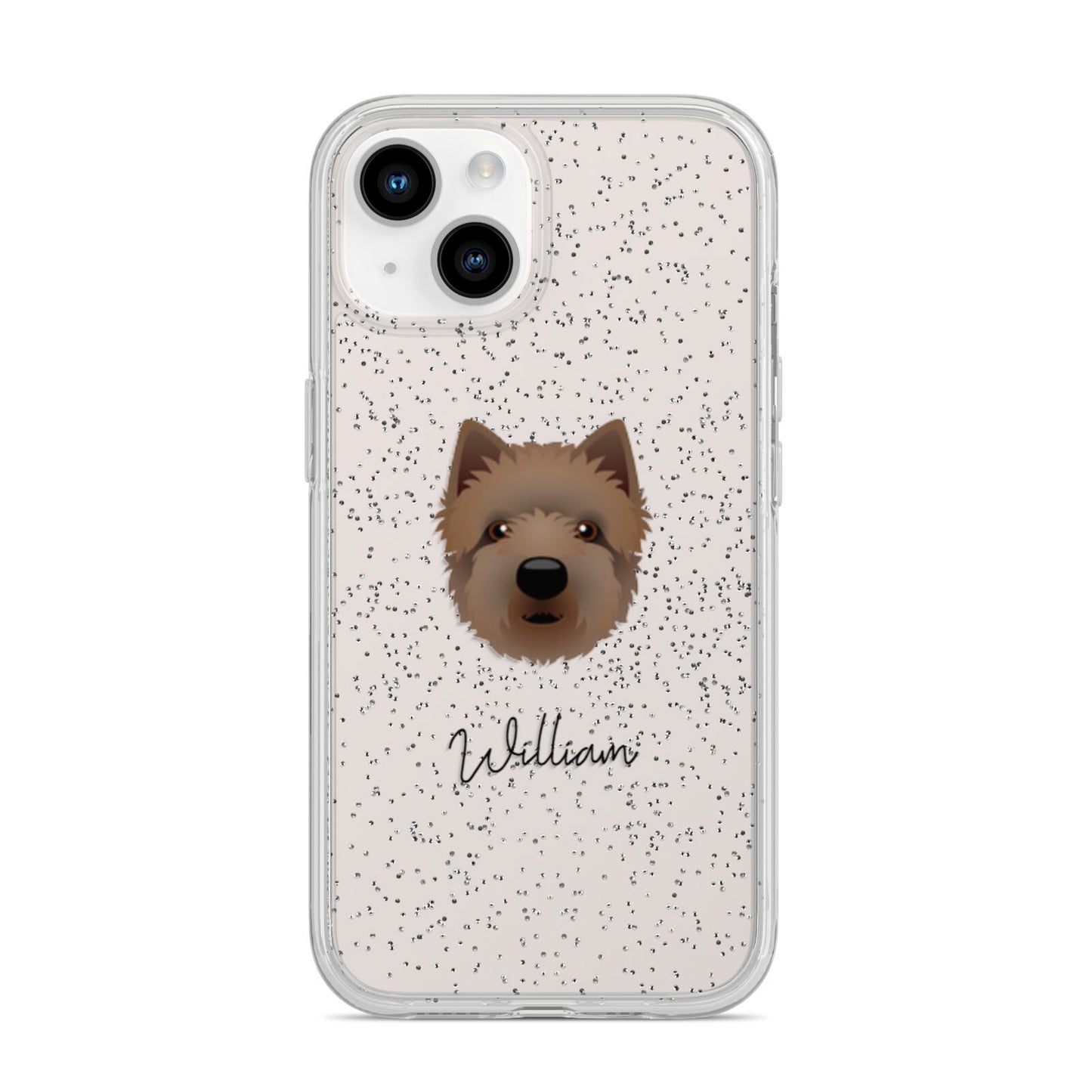 Westiepoo Personalised iPhone 14 Glitter Tough Case Starlight