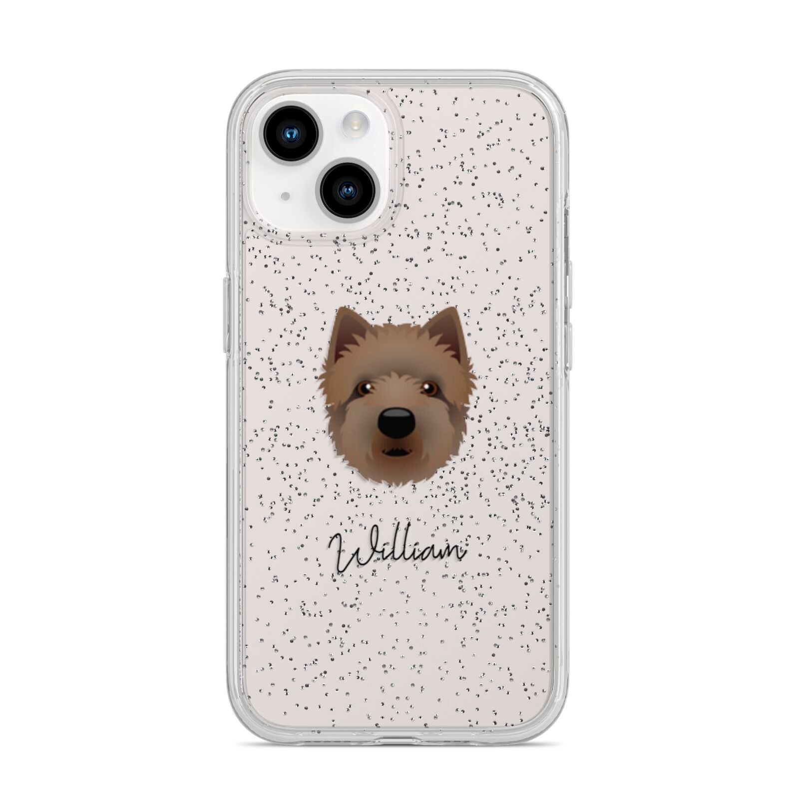 Westiepoo Personalised iPhone 14 Glitter Tough Case Starlight