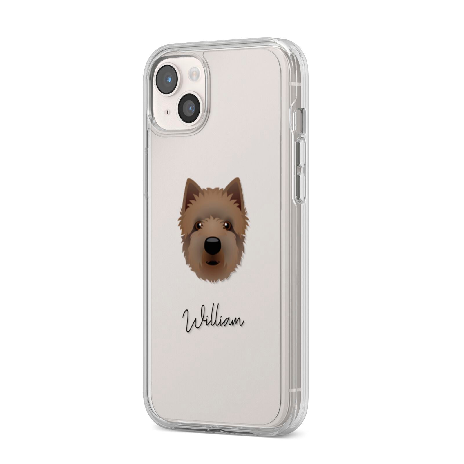 Westiepoo Personalised iPhone 14 Plus Clear Tough Case Starlight Angled Image