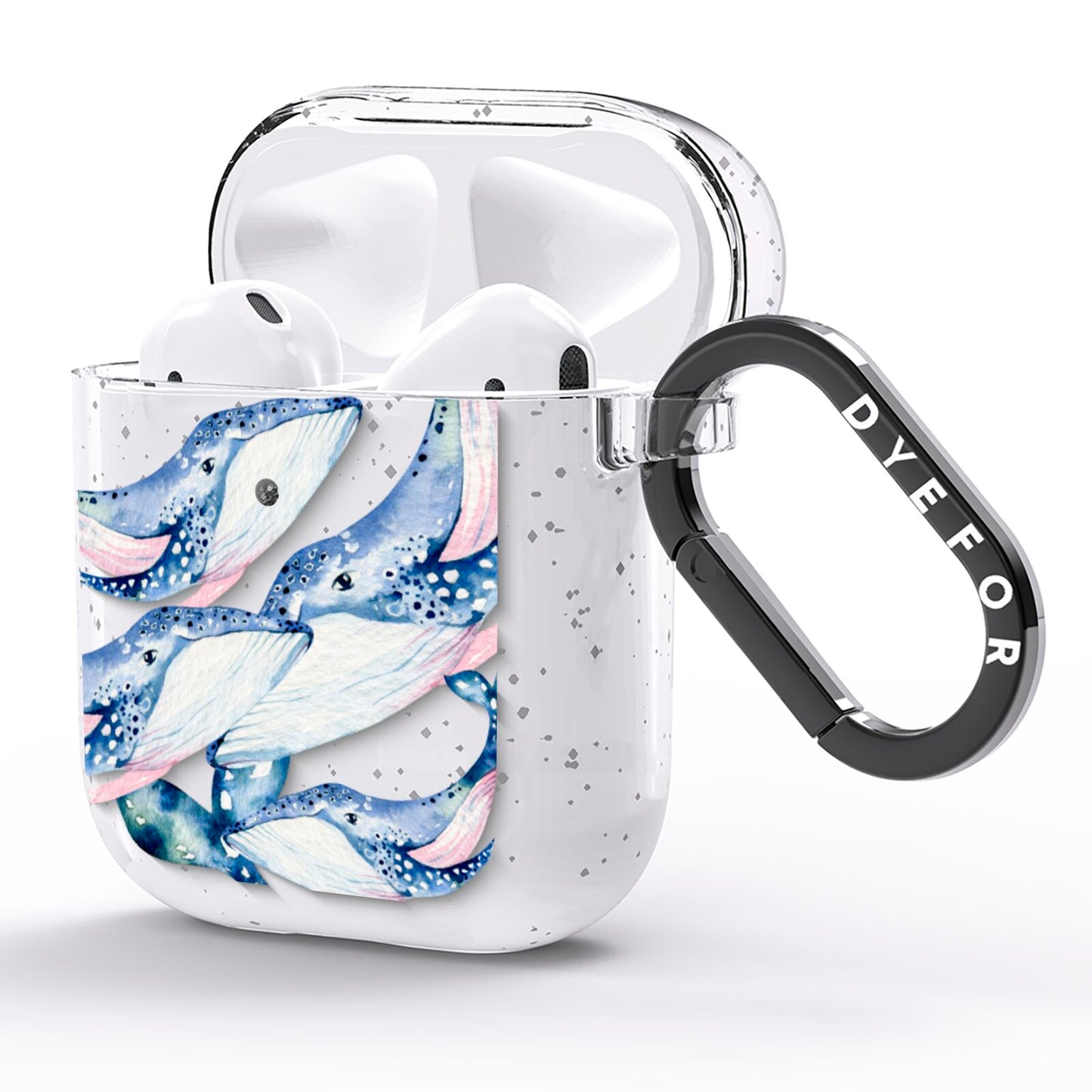 Whale AirPods Glitter Case Side Image