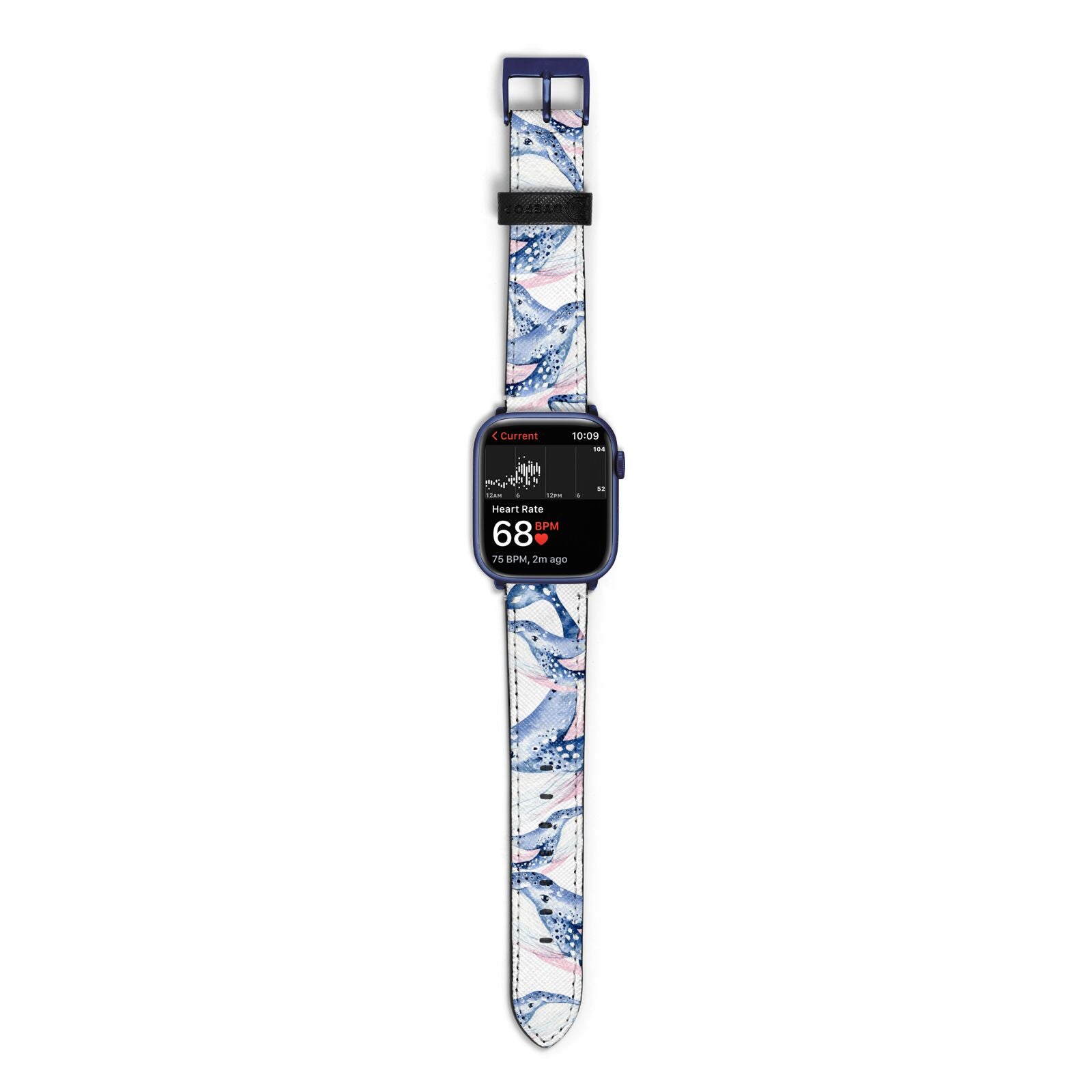 Whale Apple Watch Strap Size 38mm with Blue Hardware