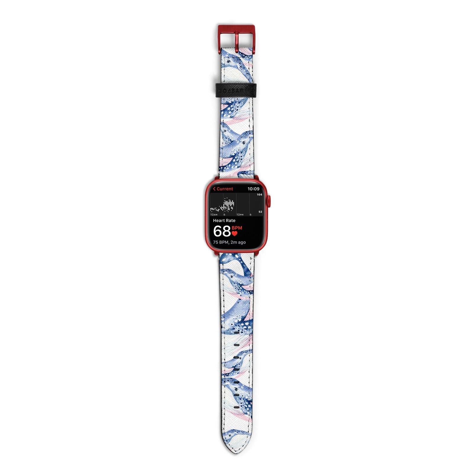Whale Apple Watch Strap Size 38mm with Red Hardware