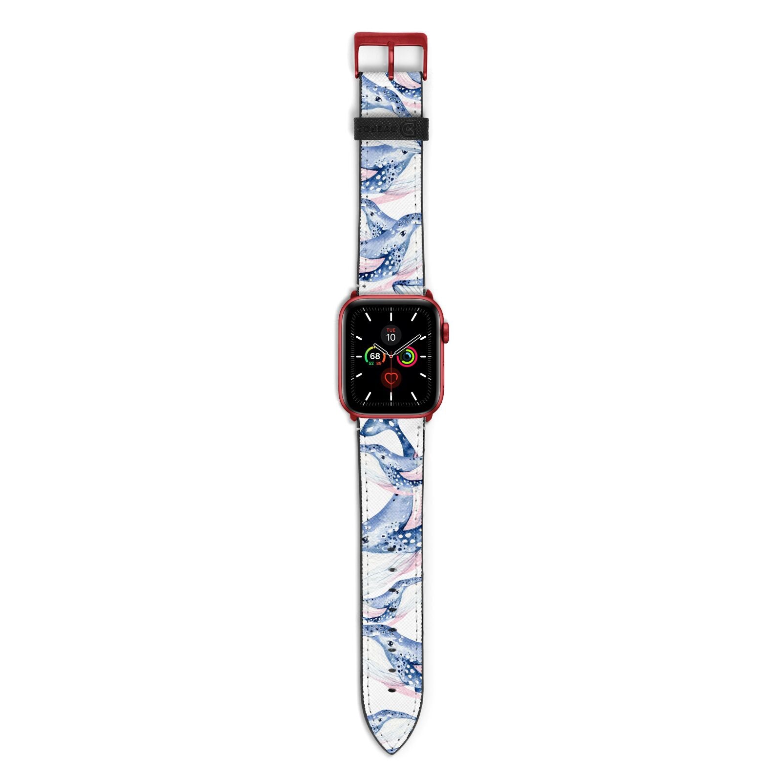 Whale Apple Watch Strap with Red Hardware