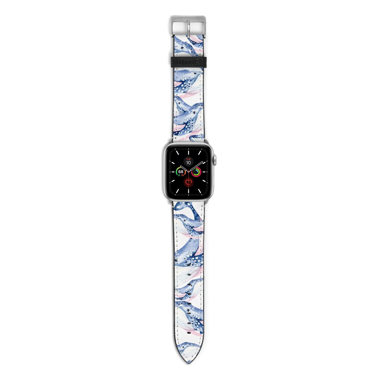 Whale Apple Watch Strap with Silver Hardware