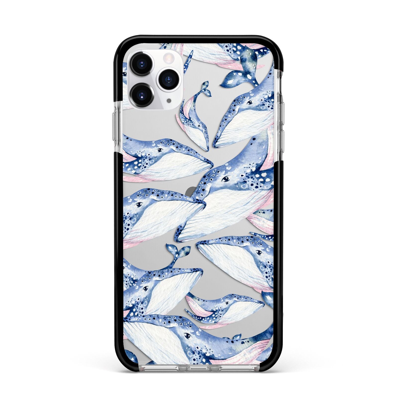 Whale Apple iPhone 11 Pro Max in Silver with Black Impact Case