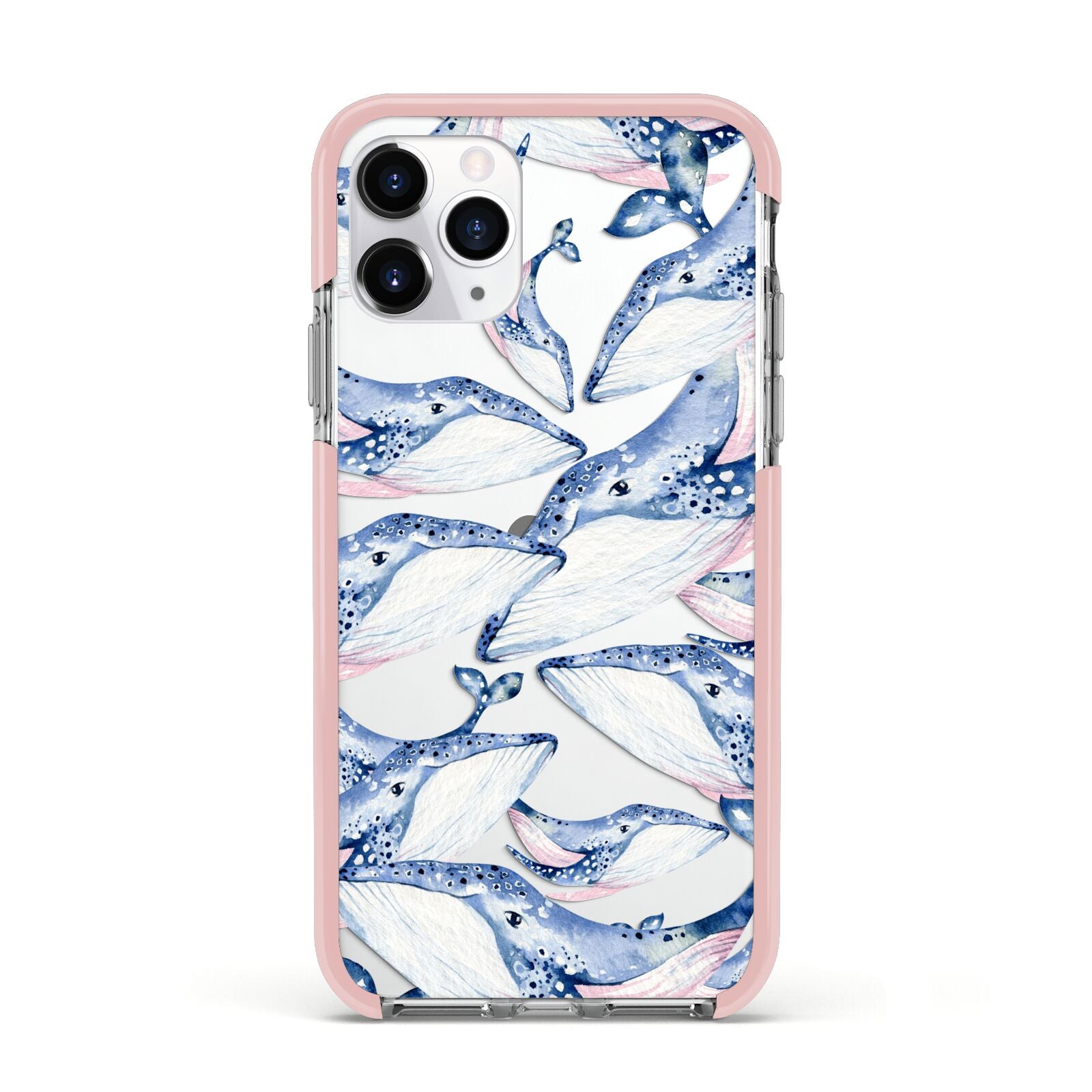 Whale Apple iPhone 11 Pro in Silver with Pink Impact Case