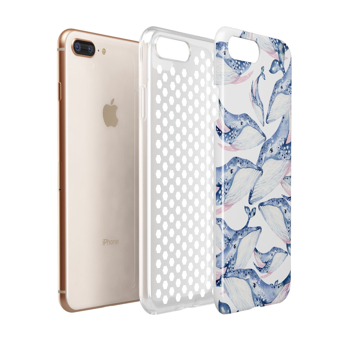 Whale Apple iPhone 7 8 Plus 3D Tough Case Expanded View