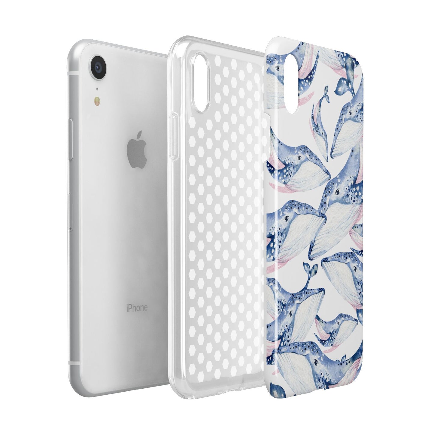 Whale Apple iPhone XR White 3D Tough Case Expanded view