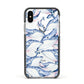 Whale Apple iPhone Xs Impact Case Black Edge on Silver Phone