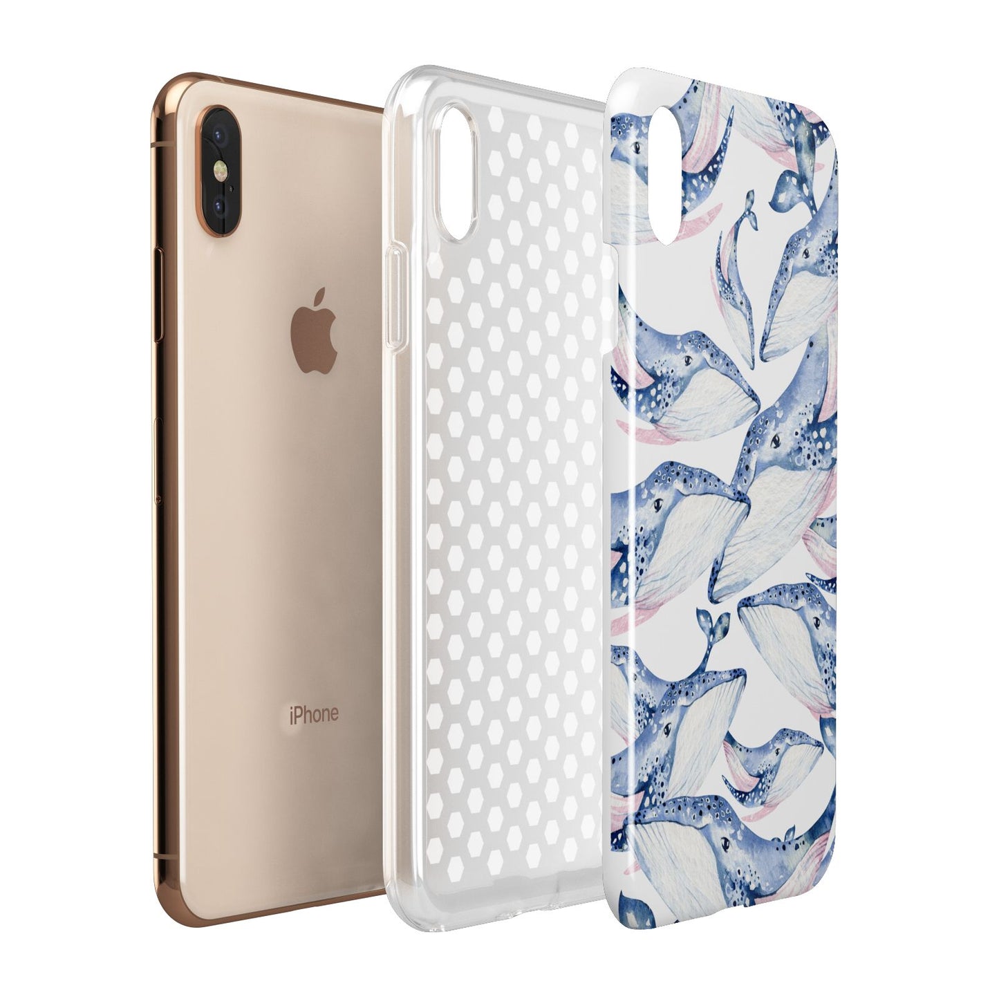Whale Apple iPhone Xs Max 3D Tough Case Expanded View