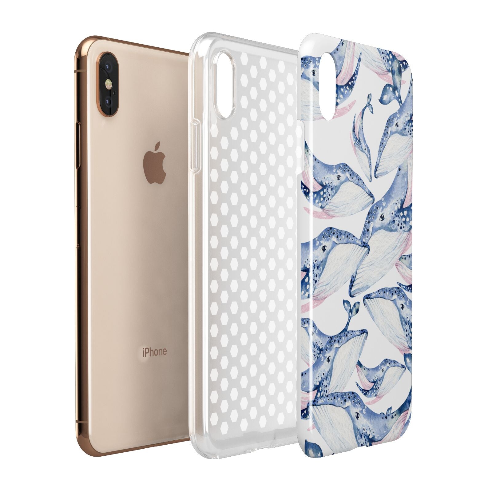 Whale Apple iPhone Xs Max 3D Tough Case Expanded View