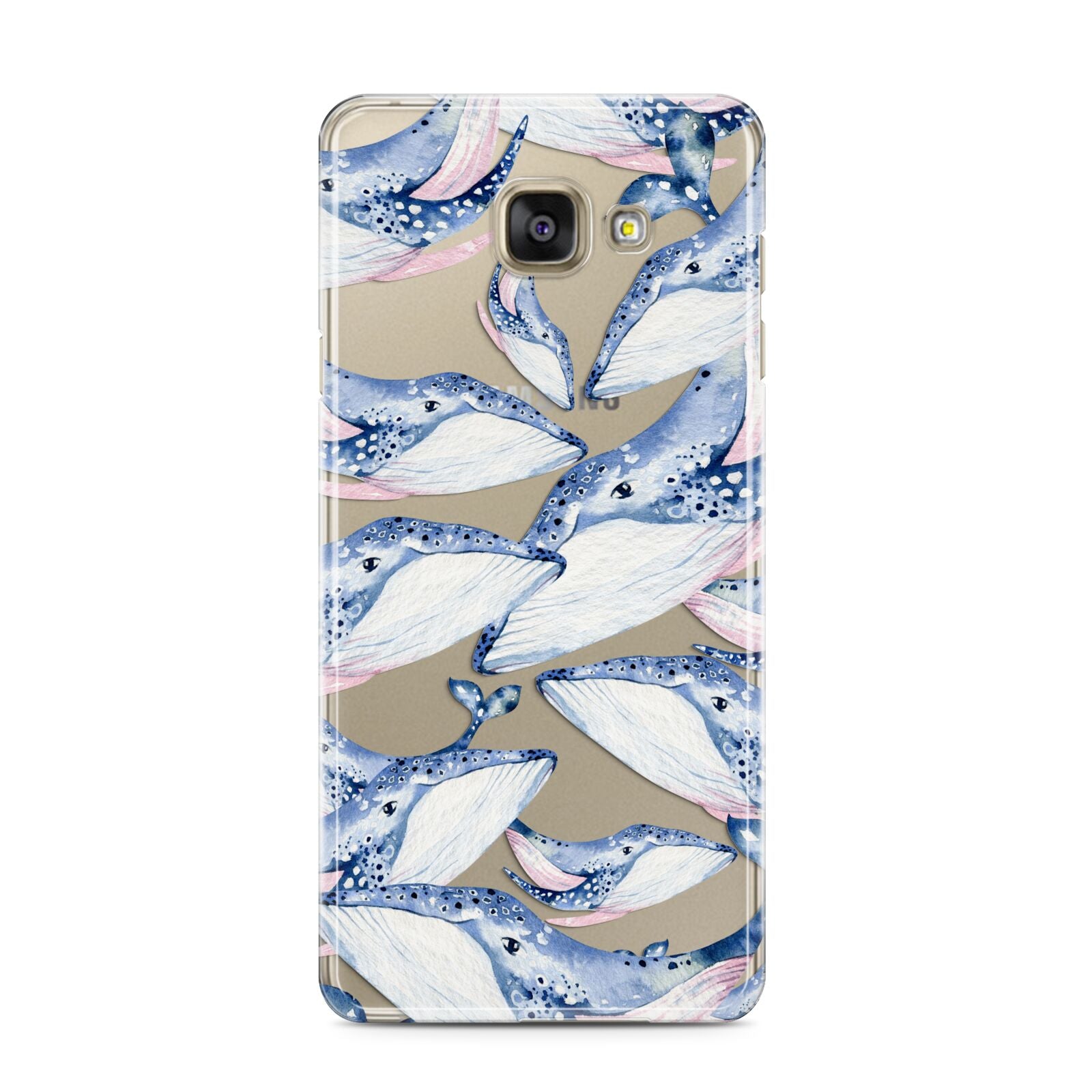Whale Samsung Galaxy A3 2016 Case on gold phone