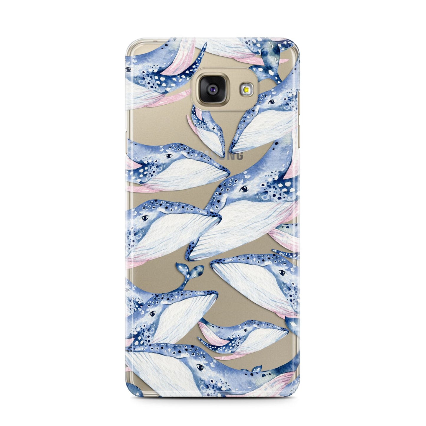 Whale Samsung Galaxy A7 2016 Case on gold phone