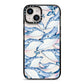 Whale iPhone 14 Black Impact Case on Silver phone