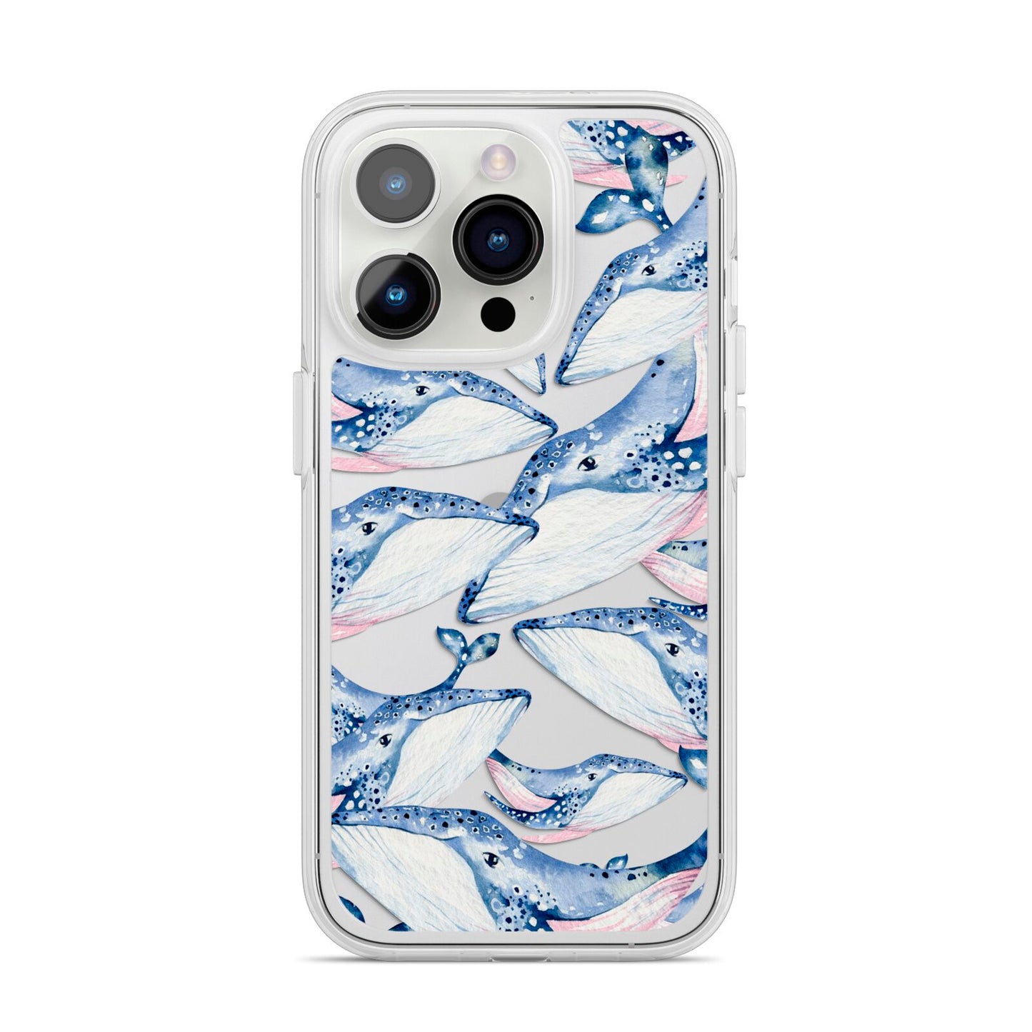 Whale iPhone 14 Pro Clear Tough Case Silver