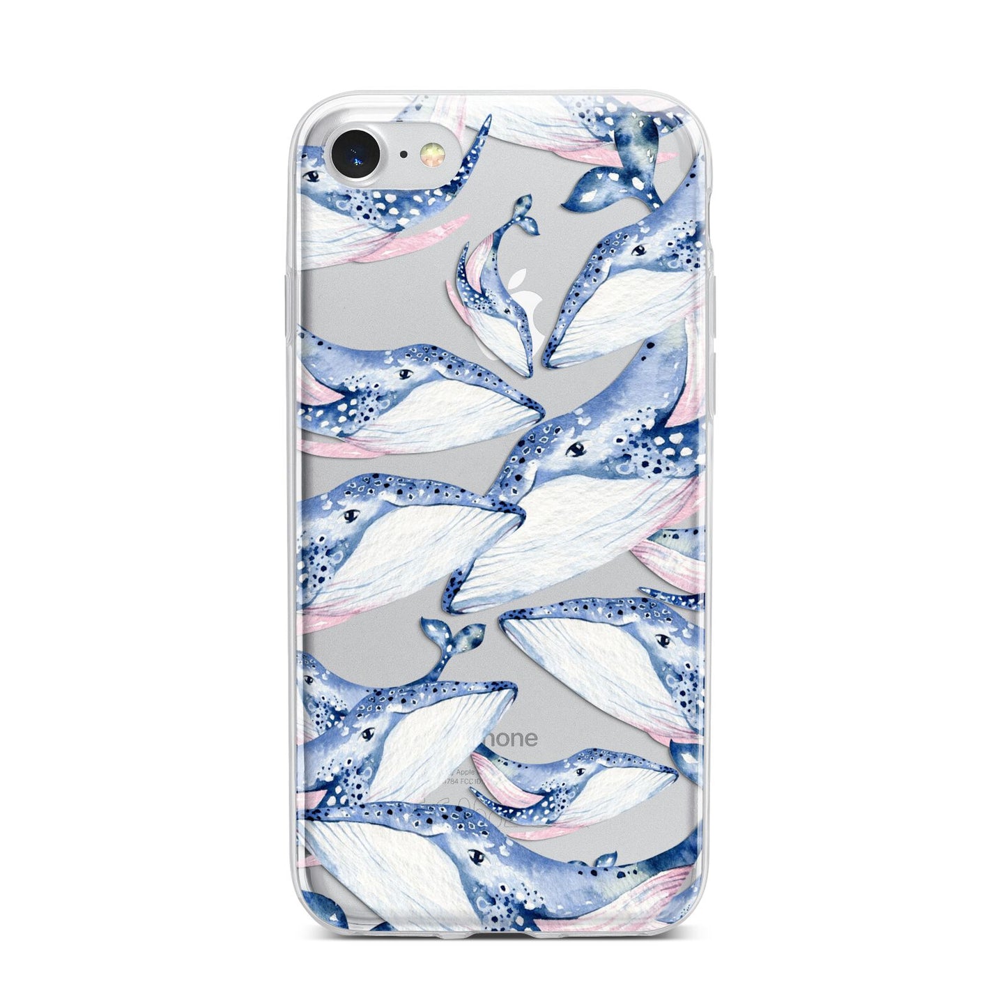 Whale iPhone 7 Bumper Case on Silver iPhone