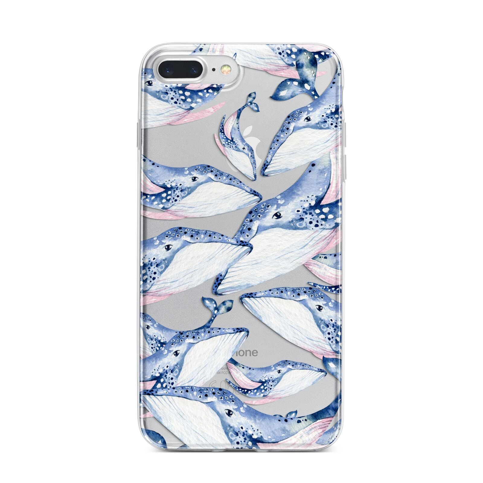 Whale iPhone 7 Plus Bumper Case on Silver iPhone