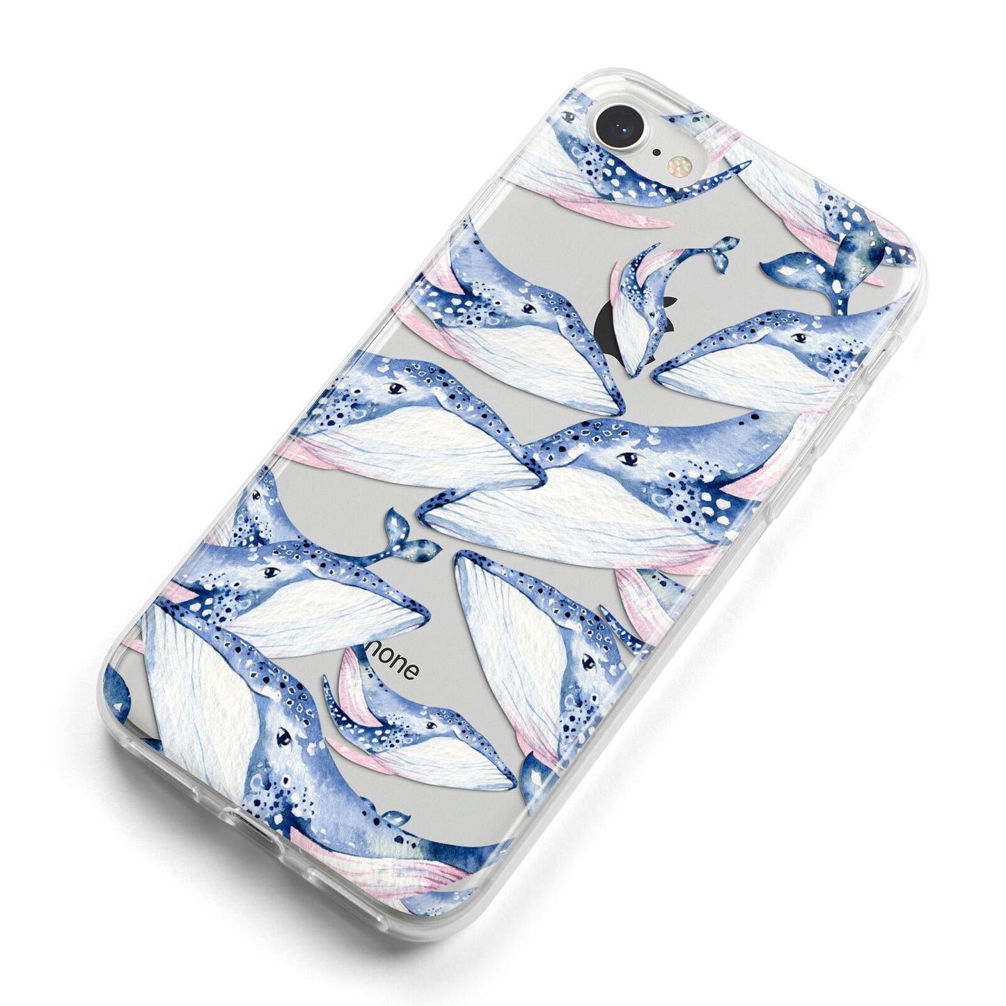 Whale iPhone 8 Bumper Case on Silver iPhone Alternative Image