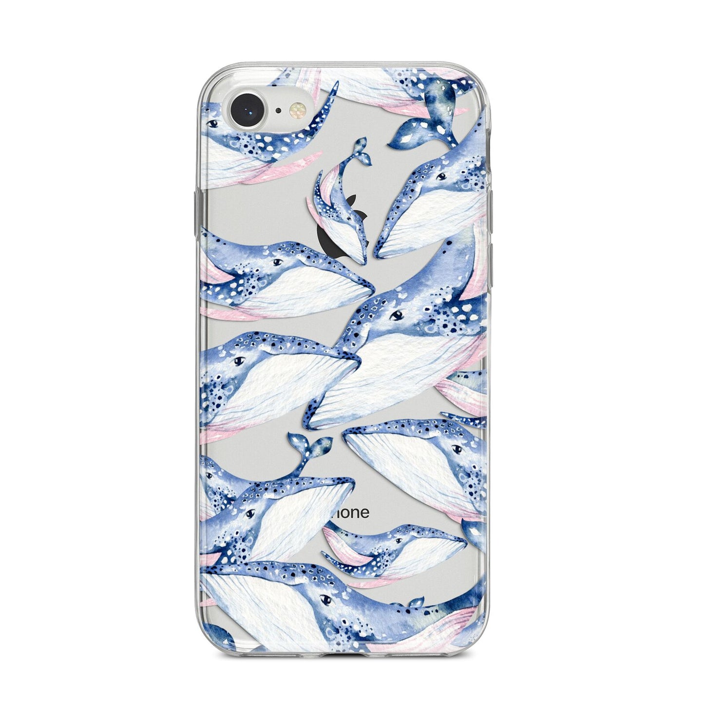 Whale iPhone 8 Bumper Case on Silver iPhone