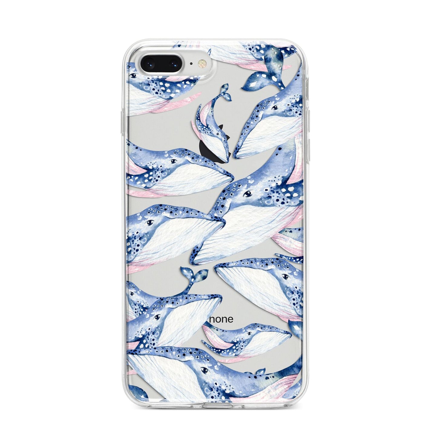 Whale iPhone 8 Plus Bumper Case on Silver iPhone