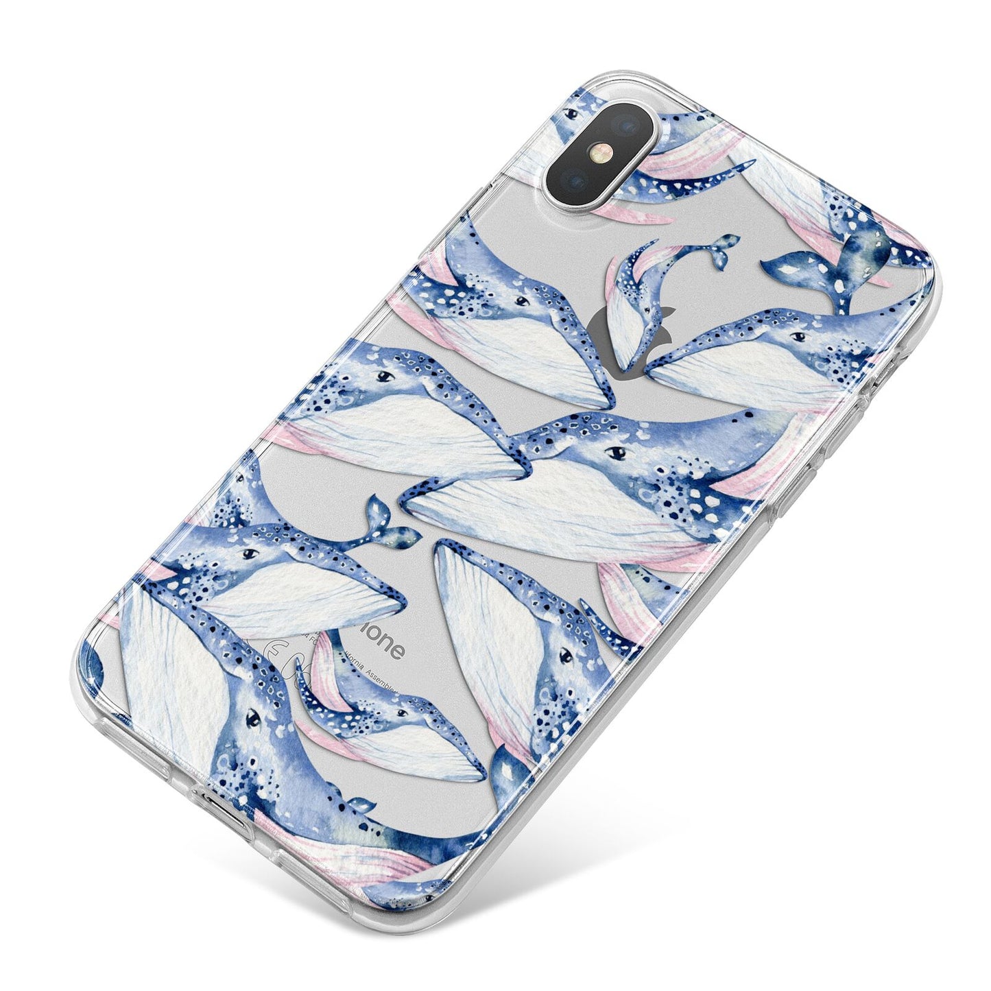 Whale iPhone X Bumper Case on Silver iPhone